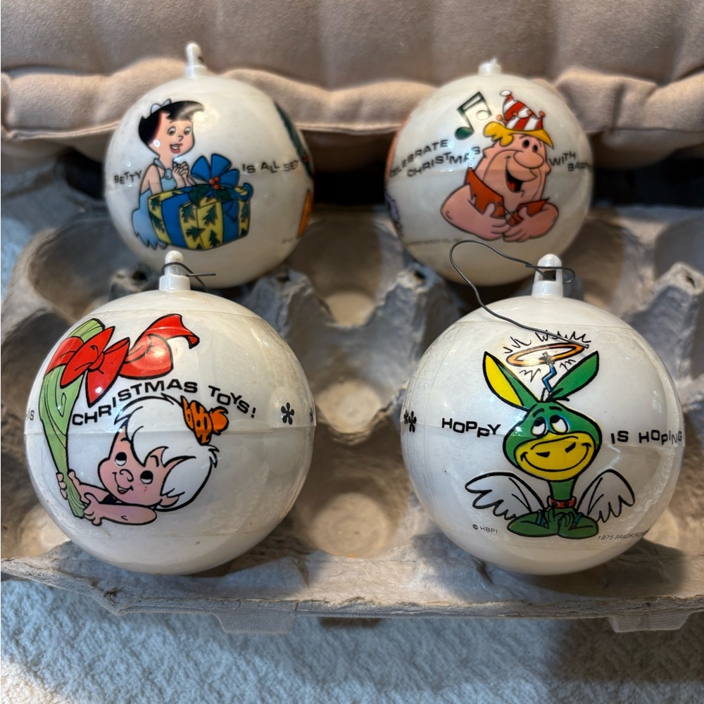 Vintage Cartoon Christmas Ornaments